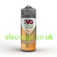 The IVG 100ML Vanilla Biscuit bottle feels smooth and sturdy, with a warm, creamy label in soft beige and golden tones.