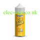 Kingston Pod Fill 100ML E-liquid Banana Ice Yellow labeled bottle containing the Kingston Pod Fill 100ML E-liquid Banana Ice