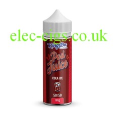Kingston Pod Fill 100ML E-liquid 50-50 (VG/PG) Cola Ice Brown labelled bottle containing the Kingston Pod Fill 100ML E-liquid 50-50 (VG/PG) Cola Ice