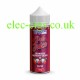Kingston Pod Fill 100ML E-liquid 50-50 (VG/PG) Strawberry Raspberry Cherry Ice Dark Pink labelled bottle containing the Kingston Pod Fill 100ML E-liquid 50-50 (VG/PG) Strawberry Raspberry Cherry Ice