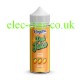 Kingston Pod Fill 100ML E-liquid 50-50 (VG/PG) Triple Mango yellow labelled bottle containing the Kingston Pod Fill 100ML E-liquid 50-50 (VG/PG) Triple Mango