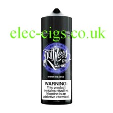 Image shows a bottle of Ruthless E-Liquid 100 ML Berry Drank