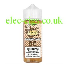Image shows a bottle of Ruthless E-Liquid 100 ML Loaded Chocolate Glazed