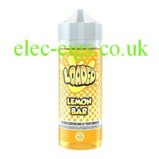 Image shows a bottle of Ruthless E-Liquid 100 ML Loaded Lemon Bar