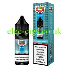 inage shows the bottle and box of the Joker Juice Nic-Salt Vape Blue Razz Lemonade