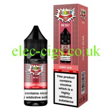 Image shows the bottle and box of the Joker Juice Nic-Salt Vape Gummy Bear