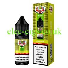 Image shows the bottle and box of the Joker Juice Nic-Salt Vape Lemon & Lime