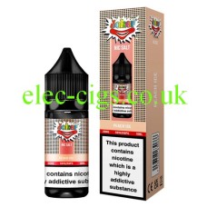 Image shows the bottle and box of the Joker Juice Nic-Salt Vape Peach Ice