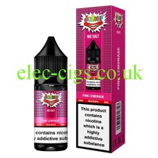 Image shows the bottle and box of the Joker Juice Nic-Salt Vape Pink Lemonade
