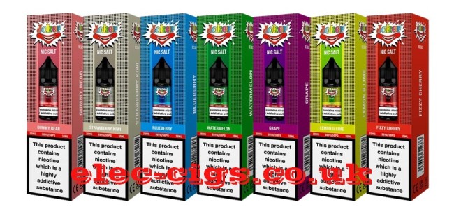 Joker Juice 10ML Nicotine Salt E-Liquids showing several of the flavours availablr in this range