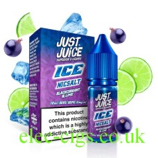 Just Juice Nic-Salt E-Liquid Blackcurrant & Lime ICE