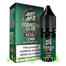 Just Juice Nic-Salt E-Liquid Tobacco Club Lemon