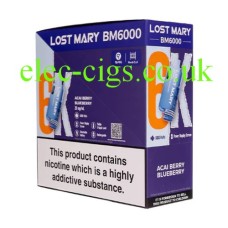 Acai Berry Blueberry BM6000 Prefilled Pod + Refill by Lost Mary Acai Berry Blueberry BM6000 Prefilled Pod + Refill by Lost Mary