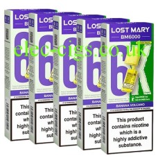 Banana Volcano BM6000 Filled Pod & Refill by Lost Mary X 5
