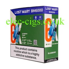 Blueberry BM6000 Prefilled Pod + Refill by Lost Mary X 5