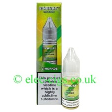 Sinbury Nic-Salts Limonade is shown with bottle and box