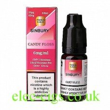 Image shows a bottle and box on a white background of Candyfloss 10 ML E-Liquid by iFresh