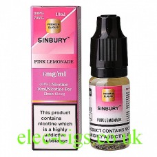 Image shows a bottle and box on a white background of Pink Lemonade 10 ML E-Liquid by iFresh
