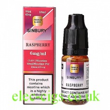 Image shows a bottle and box on a white background of Raspberry 10 ML E-Liquid by iFresh