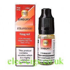 Image shows a bottle and box on a white background of Strawberry 10 ML E-Liquid by iFresh