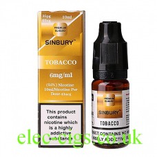 Image shows a bottle and box on a white background of Tobacco 10 ML E-Liquid by iFresh