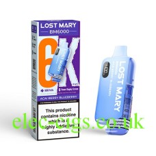 Acai Berry Blueberry Lost Mary BM6000 Vape Kit Acai Berry Blueberry Lost Mary BM6000 Vape Kit