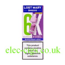 Blackcurrant Apple BM6000 Prefilled Pod + Refill by Lost Mary 
