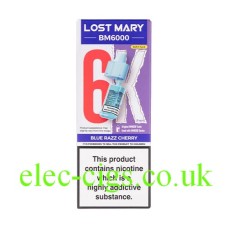 Blue Razz Cherry BM6000 Prefilled Pod + Refill by Lost Mary