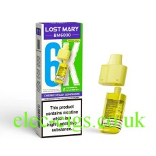 Cherry Peach Lemonade BM6000 Prefilled Pod + Refill by Lost Mary 
