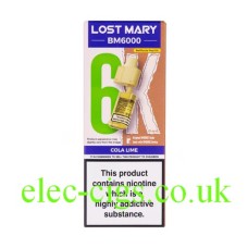 Cola Lime BM6000 Prefilled Pod + Refill by Lost Mary