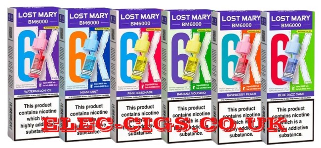 Lost Mary BM6000 Prefilled Pods plus Refills with several of the flavours