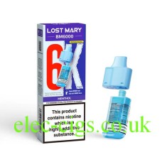 Menthol BM6000 Prefilled Pod + Refill by Lost Mary