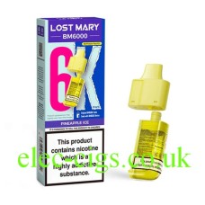 Pineapple Ice BM6000 Prefilled Pod + Refill by Lost Mary