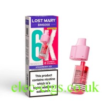 Strawberry Ice BM6000 Prefilled Pod + Refill by Lost Mary