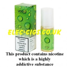 Image shows a bottle and box on a white background of Vado 50-50(VG/PG) E-Liquid: Cherry