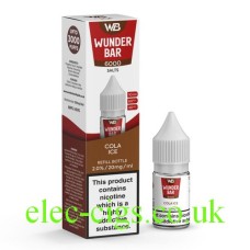 Images show the box and bottle containing the Cola Ice Nic-Salt E-Liquid in Wunder Bar 6000 Range