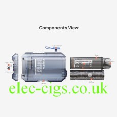 Aspire Gotek X E-Cigarette showing components