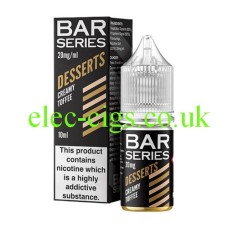 showing box and bottle of the Bar Series Nic-Salt Desserts Creamy Coffee