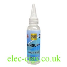 Image shows a bottle of 50 ML Fruit Fizz E-Liquid by Sinbury