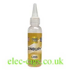 Image shows a bottle of 50 ML L&B E-Liquid by Sinbury