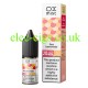 Image shows the bottle and the box containing the Ox Mist 10ML Nicotine Salt E-Liquid Pink Lemonade