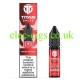 Image shows bottle and box, in bright red, of the Titan Nic-Salts Fruit Punch