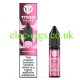 Image shows bottle and box, in pink , of the Titan Nic-Salts Pink Burst