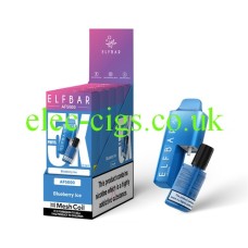 Image show the box and device Elfbar AF 5000 Puff  Blueberry Ice