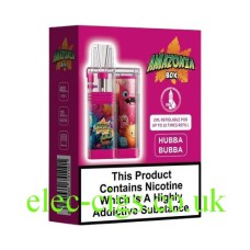 Amazonia Box System Device and 20mg Nicotine Salt Hubba Bubba