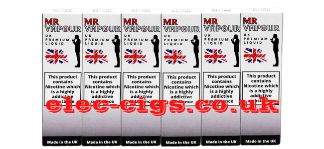 Show just a few of the vast range of Mr Vapour UK Made E-Liquids