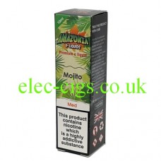 image shows a box of Amazonia 10 ML E-Liquid: Mojito