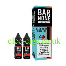 Bar-None Nicotine Salts Blue Sour Razz Ice 10ml x 2
