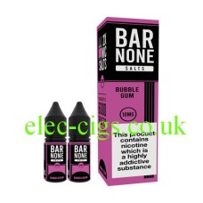 Bar-None Nicotine Salts Bubblegum Ice 10ml x 2