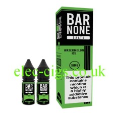 Bar-None Nicotine Salts Watermelon Ice 10ml x 2